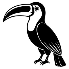 toucan bird with a sign