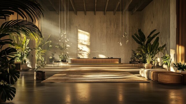 Spacious event room with a modular setup for adaptable configurations.