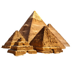 pyramids of giza on white