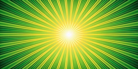 Obraz premium Abstract green and yellow radial burst pattern, burst, abstract, colorful, vibrant, radial, design, texture, background