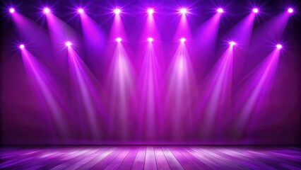 Obraz premium Purple stage background with vibrant lights and shadows, purple, stage, background, vibrant, lights, shadows, concert
