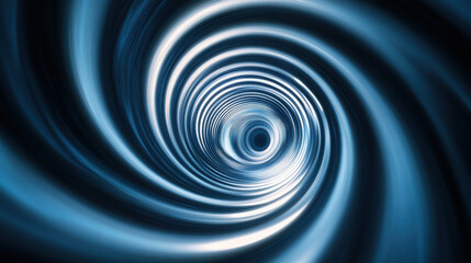 Abstract background with swirling lines, a spiral or vortex in white and grey colors. Shiny, curved surfaces