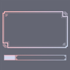 Korean traditional pattern gradient frame illustration