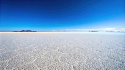 Vast expanse of salt flats with minimalist composition, salt flats, minimalism, scenic, desolate, barren, white, nature