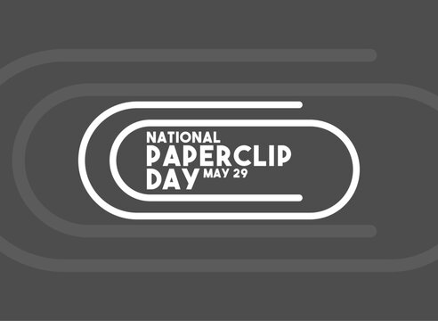 National Paperclip Day design vector. May 29. Flat design vector. Poster, banner, card, background.