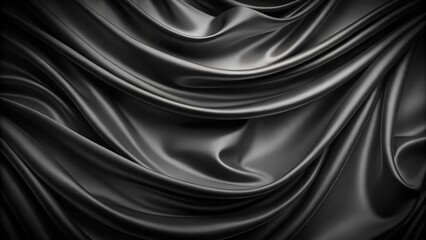 Fototapeta premium Luxurious black fabric background for elegant designs, black, fabric, background, luxury, elegant, texture, material