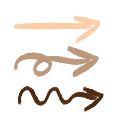 Arrows set doodles  handwriten art lines