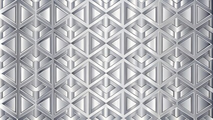Silver geometric pattern background with seamless design, metallic, shiny, texture, abstract, backdrop, wallpaper, modern