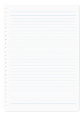 シンプルなルーズリーフ、ドットの罫線