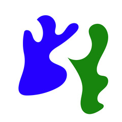 Colorful Green Blue Abstract Shapes Graphic Design