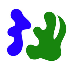 Colorful Green Blue Abstract Shapes Graphic Design