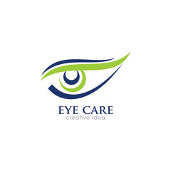Creative Eye Care Concept Logo Design Template