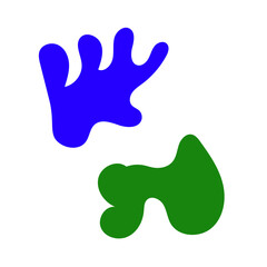 Colorful Green Blue Abstract Shapes Graphic Design