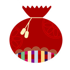 A bag filled with good fortune, meaning that you will be blessed with many blessings in the new year. Korean lucky bag.