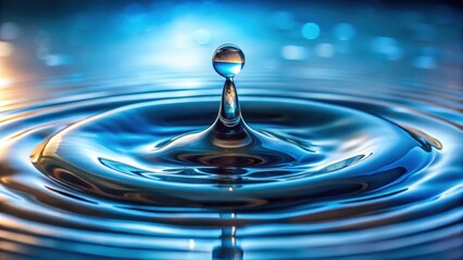 Circular water drop in macro shot, water, drop, circular, macro, close-up,round, bubble, liquid, purity, reflection, ripple