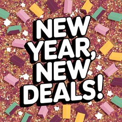 New Year New Deals Sparkling Festive Announcement