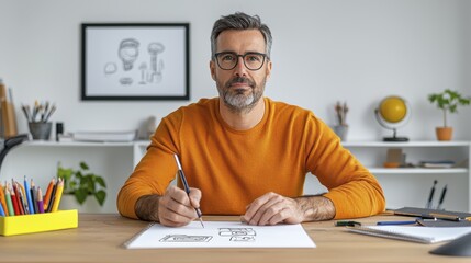 Designer sketching app UI design | Remote work