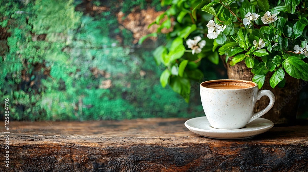 Aufkleber a modern lounge with a playlist of soft sounds and coffee inspiring conversations stock photo with s