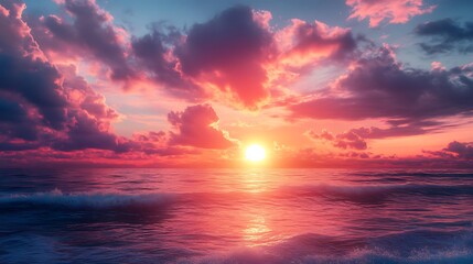 Fototapeta premium Breathtaking Sunset Desktop Wallpaper with Stunning Sky Colors