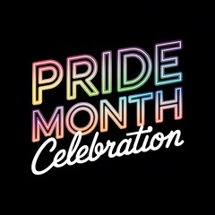 Rainbow Pride Month Celebration Graphic Design