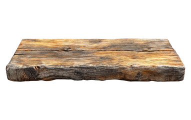 Fototapeta premium Rustic Wooden Plank Isolated on Transparent Background