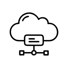 Cloud Hosting VPS icon outline line art style