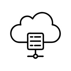 Cloud Hosting VPS icon outline line art style