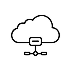 Cloud Hosting VPS icon outline line art style