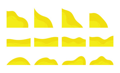 Yellow Sand Dune Animation Frames Corner Border