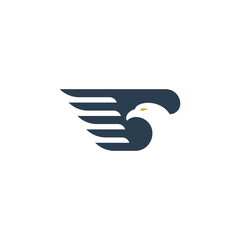 Simple Luxury Eagle Logo vector Illustration