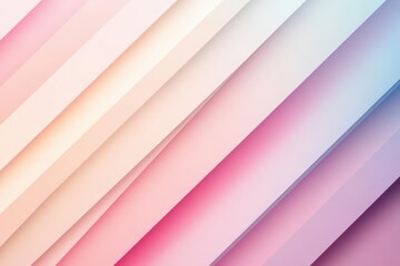 Obraz premium Abstract gradient design with diagonal lines in soft pastel colors.