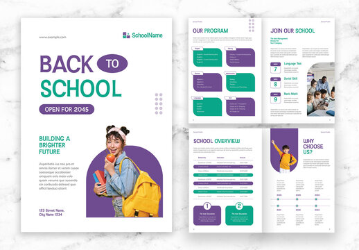 Purple And Green Back to School