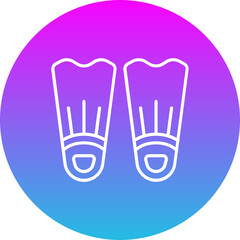 Obraz premium Fins Icon