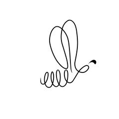 Butterfly line hand painted