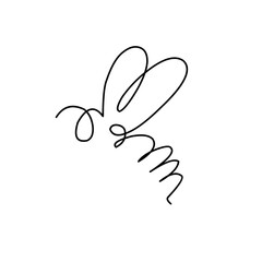 Butterfly line hand painted