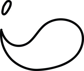 Doodle line text balloon. Speech bubble banners with empty talk, linear comic note design for banner message popup. Vector isolated icon on white background