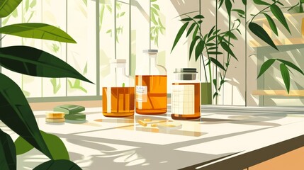 Cozy Wellness Nook with Teas and Relaxation Essentials