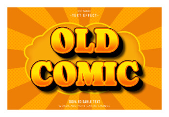 Old Comic editable text effect 3d emboss comic style
