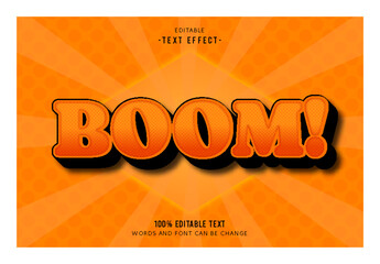 Boom! editable text effect 3d emboss comic style