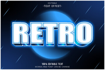 Retro editable text effect 3d emboss modern style