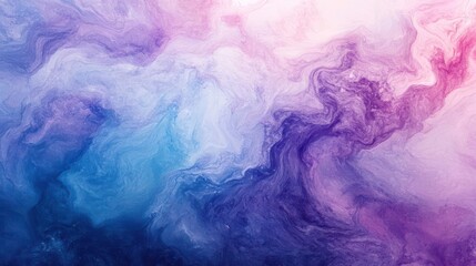 Fototapeta premium Abstract swirling colors in shades of blue, purple, and pink create a dreamy, fluid background.