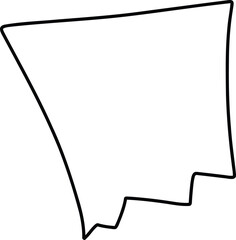 Doodle line text balloon. Speech bubble banners with empty talk, linear comic note design for banner message popup. Vector isolated icon on white background