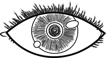 eye with a large pupil and a large pupil design
