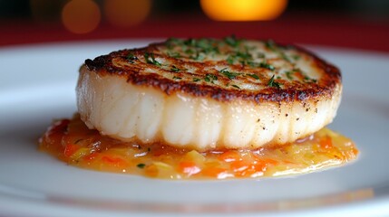 Pan Seared Scallops with Lemon Herb Sauce  Gourmet Food Photography