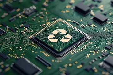 Recycling and sustainability green circuit boards in cities