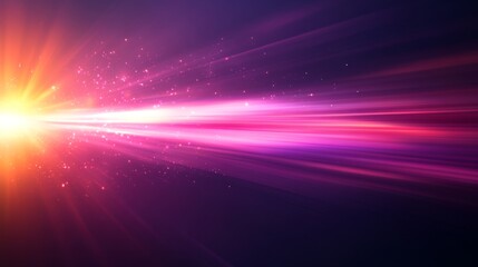 Obraz premium Abstract glowing light streaks with vibrant colors on a dark background