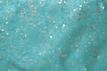 Abstract aquamarine glitter lights background