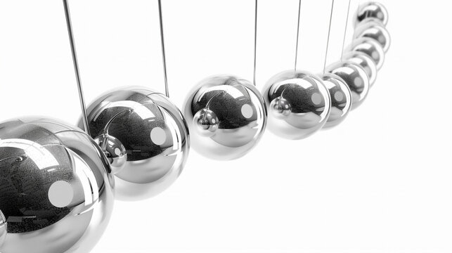 balancing balls on white background