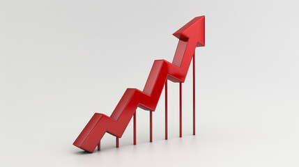 business graph and arrow