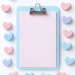 Valentine's Day Lifestyle Event with Pastel Stationery in Heart Details Cozy Environment